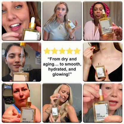 🔥𝐙𝐯𝐨𝐞𝐯𝐨® 𝐒𝐢𝐥𝐤 𝐁𝐨𝐝𝐲 𝐎𝐢𝐥 ✅ 𝐇𝐞𝐚𝐥𝐭𝐡 𝐂𝐚𝐧𝐚𝐝𝐚 𝐂𝐞𝐫𝐭𝐢𝐟𝐢𝐞𝐝 – Firms, Lifts & Smooths the Skin, Reduces Wrinkles, and Restores Youthful Elasticity